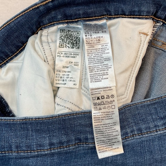 Levis 311 Shaping Skinny Capri Jeans Womens Plus 20W Blue Denim - Picture 10 of 14